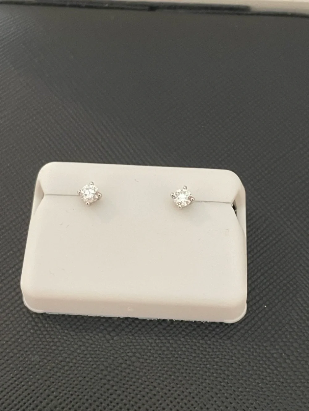 Sterling Silver Moissanite Stud Earrings - Silver